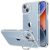 Apple iPhone 14 Plus, Silikónové puzdro, stredne odolné proti nárazom, so vzduchovou pätou, so stojanom, ESR Classic Hybrid Stash Stand, priehľadné