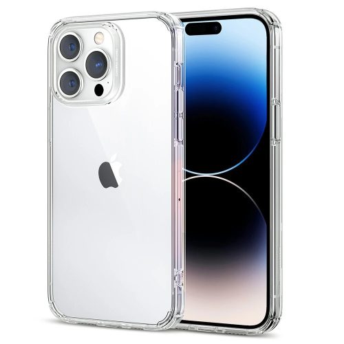 Apple iPhone 14 Pro Max, Plastový zadný kryt, stredne odolný proti nárazu, rohový, ESR Krystec, priehľadný