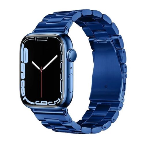Apple Watch 1-6, SE, SE (2022) (38/40 mm) / Watch 7-8 (41 mm), kovový zadný remienok, Hoco WA10, tmavomodrá