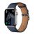 Apple Watch 1-6, SE, SE (2022) (38 / 40 mm) / Watch 7-8 (41 mm), kožený remienok, nastaviteľný, Hoco WA17, tmavomodrá