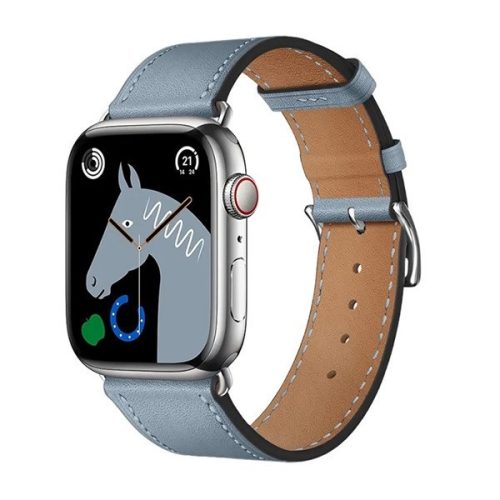 Apple Watch 1-6, SE, SE (2022) (42 / 44 mm) / Watch 7-8 (45 mm) / Watch Ultra (49 mm), kožený remienok, nastaviteľný, Hoco WA17, sivá