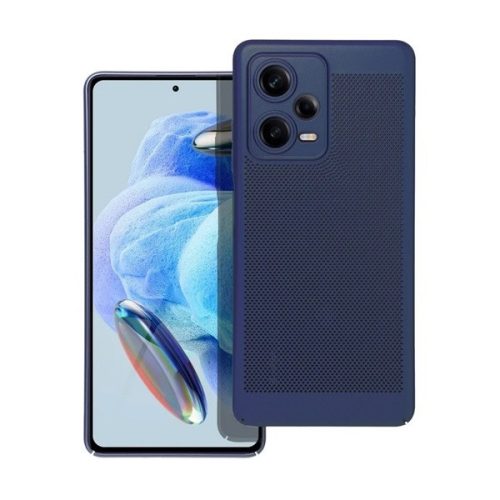 Xiaomi Redmi Note 12 5G / Poco X5 5G, plastový zadný kryt, priedušný, dierovaný vzor, priedušný, námornícka modrá