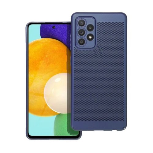 Samsung Galaxy A52 / A52 5G / A52s 5G SM-A525F / A526B / A528B, plastový zadný kryt, priedušný, s dierovaným vzorom, priedušný, námornícka modrá