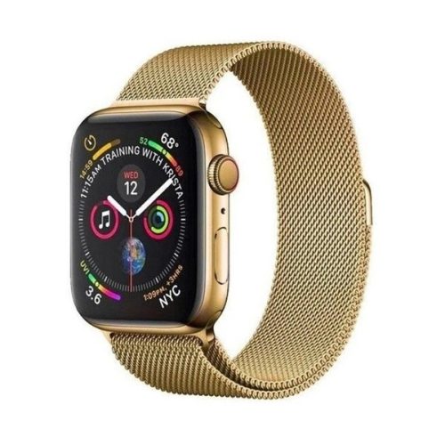 Apple Watch 1-6, SE, SE (2022) (42/44 mm), kovový zadný remienok, magnetické zapínanie, milánsky štýl, zlaté