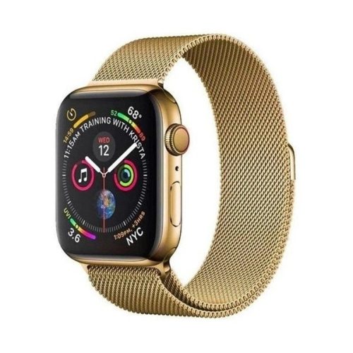 Apple Watch 7-8 (41 mm), Kovový remienok, Magnetická spona, Milánsky štýl, Zlatá