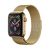 Apple Watch 7-8 (45 mm), Kovový remienok, Magnetická spona, Milánsky štýl, Zlatá