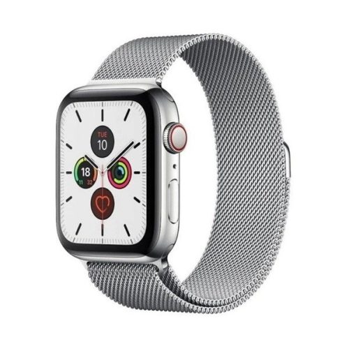 Apple Watch 7-8 (41 mm), Kovový remienok, Magnetické zapínanie, Milánsky štýl, Strieborná