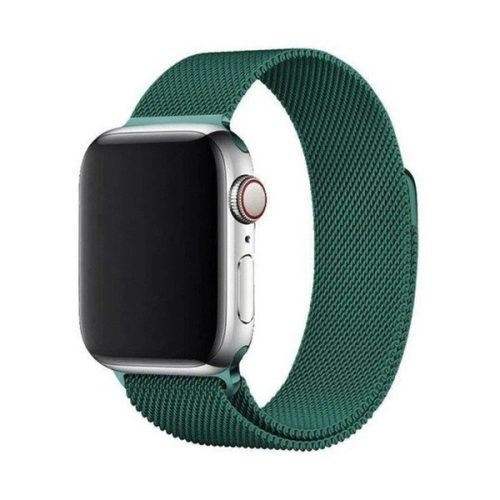 Apple Watch 7-8 (41 mm), Kovový remienok, Magnetická spona, Milánsky štýl, Tmavo zelená