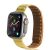 Apple Watch 1-6, SE, SE (2022) (42 / 44 mm) / Watch 7-9 (45 mm) / Watch Ultra (49 mm), silikónový remienok, magnetické zapínanie, kožený efekt, 3D vzor, žltá farba