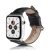 Apple Watch 1-6, SE, SE (2022) (38 / 40 mm) / Watch 7-9 (41 mm), silikónový remienok, kožený efekt, nastaviteľný, čierny