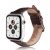 Apple Watch 1-6, SE, SE (2022) (42 / 44 mm) / Watch 7-9 (45 mm) / Watch Ultra (49 mm), silikónový remienok, kožený efekt, nastaviteľný, tmavohnedý