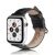 Apple Watch 1-6, SE, SE (2022) (38 / 40 mm) / Watch 7-9 (41 mm), silikónový remienok, kožený efekt, nastaviteľný, tmavohnedý