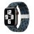 Apple Watch 1-6, SE, SE (2022) (38/40 mm) / Watch 7-9 (41 mm), textilný remienok, nastaviteľný, tkaný štýl, modrý/zelený/čierny