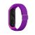 Xiaomi Mi Band 3 / Mi Band 4 / Mi Band 5 / Mi Band 6, textilný remienok, nastaviteľný, silikónový rám, tkaný štýl, fialová