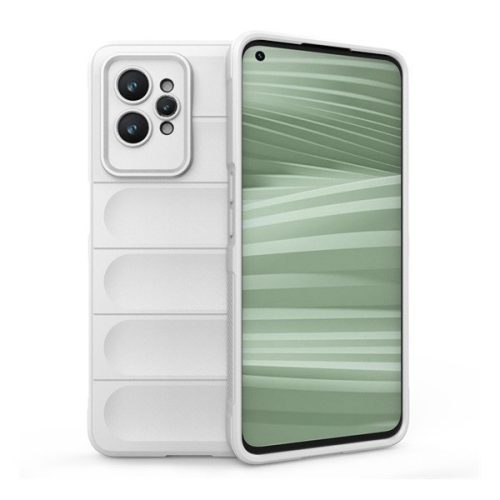 Realme GT2 Pro, silikónové puzdro, stredne odolné voči nárazom, 3D vzor, biele