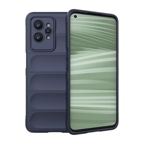 Realme GT2 Pro, silikónové puzdro, stredne odolné voči nárazom, 3D vzor, tmavomodré