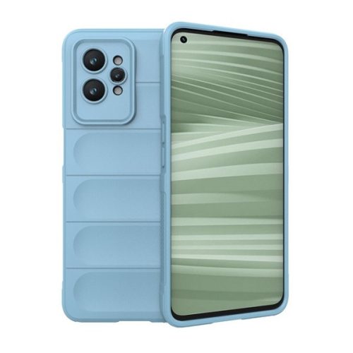 Realme GT2 Pro, silikónové puzdro, stredne odolné voči nárazom, 3D vzor, svetlomodré