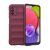 Samsung Galaxy A03s SM-A037F, silikónové puzdro, stredne odolné proti nárazu, 3D vzor, bordová farba