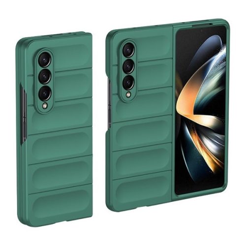 Samsung Galaxy Z Fold4 5G SM-F936B, Plastový zadný kryt, stredne odolné proti nárazu, 3D vzor, tmavozelené