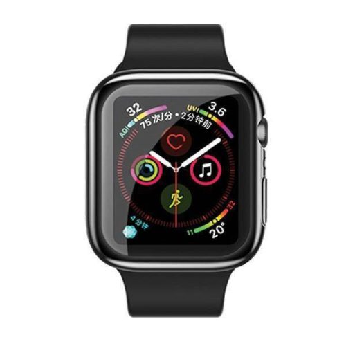 Apple Watch 4-6, SE, SE (2022) (40 mm), Ultratenké, Silikónové, Bez remienka, Usams, Čierne