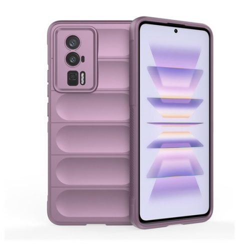 Xiaomi Redmi K60 / K60 Pro / Poco F5 Pro, silikónové puzdro, stredne odolné proti nárazu, 3D vzor, fialové