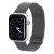 Apple Watch 1-6, SE, SE (2022) (38 / 40 mm) / Watch 7-8 (41 mm), kovový zadný remienok, magnetické zapínanie, milánsky štýl, Dux Ducis Milanese, sivá