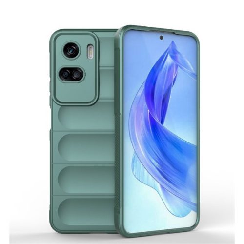 Huawei Honor 90 Lite, silikónové puzdro, stredne odolné proti nárazu, 3D vzor, tmavozelené