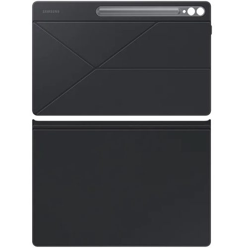 Samsung Galaxy Tab S9 Ultra 14.6 SM-X910 / X916B, puzdro s priečinkom, magnetické uchytenie, držiak dotykového pera, Origami Smart Case, Samsung Smart Book Cover, čierne, továrenské
