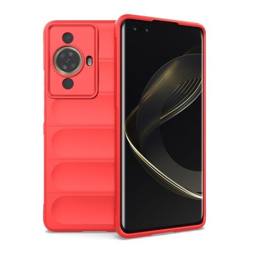 Huawei Nova 11 Pro, silikónové puzdro, stredne odolné proti nárazu, 3D vzor, červené