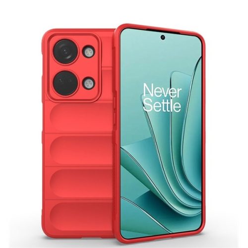 OnePlus Nord 3, silikónové puzdro, stredne odolné proti nárazu, 3D vzor, červené