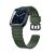 Apple Watch 1-6, SE, SE (2022) (38 / 40 mm) / Watch 7-8 (41 mm), silikónový remienok, nastaviteľný, s otvormi, tmavozelený