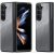 Samsung Galaxy Z Fold5 SM-F946B, plastový zadný kryt + silikónový rám, vzor vlny, Dux Ducis Aimo, priesvitný/čierny