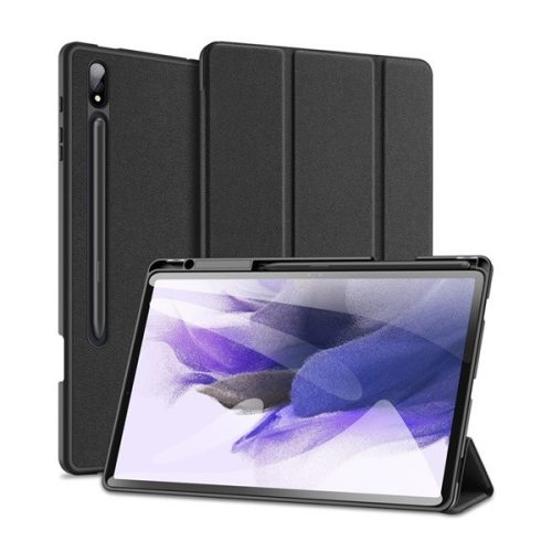Samsung Galaxy Tab S9 Plus 12.4 SM-X810 / X816B, zakladačové puzdro, trojrozmerné, s držiakom pera S Pen, Dux Ducis Domo, čierne