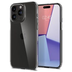   Apple iPhone 15 Pro Max, Plastový zadný kryt + silikónový rám, stredne odolný voči nárazom, päta so vzduchovým vankúšom, Spigen Airskin Hybrid, priehľadný