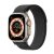 Apple Watch 1-6, SE, SE (2022) (38 / 40 mm) / Watch 7-8 (41 mm), textilný remienok, nastaviteľný, Dux Ducis YJ, čierna / tmavosivá