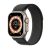 Apple Watch 1-6, SE, SE (2022) (42 / 44 mm) / Watch 7-8 (45 mm) / Watch Ultra (49 mm), textilný remienok, nastaviteľný, Dux Ducis YJ, čierna / tmavosivá