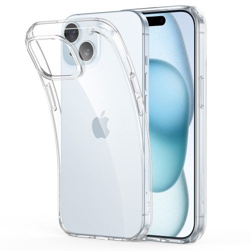 Apple iPhone 15, Silikónové puzdro, Ultratenké, Stredne odolné proti nárazu, Bublinková päta, ESR Project Zero, Transparentné