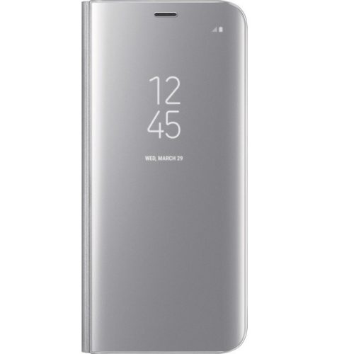 Samsung Galaxy S8 Plus SM-G955, puzdro s bočným otváraním a indikátorom hovoru, Clear View Cover, strieborné, továrenské