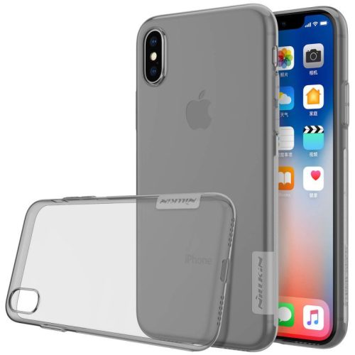 Apple iPhone X / XS, TPU silikónové puzdro, Nillkin Nature, ultratenké, sivé