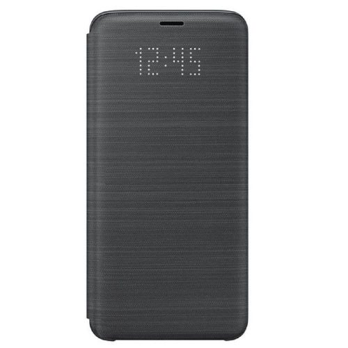Samsung Galaxy S9 SM-G960, Bočné otváracie puzdro s LED displejom, čierne, z výroby