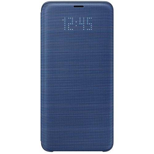 Samsung Galaxy S9 Plus SM-G965, Bočné otváracie puzdro s LED displejom, modré, z výroby