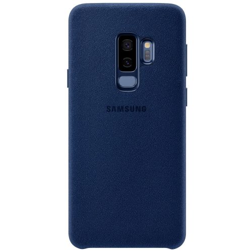 Samsung Galaxy S9 Plus SM-G965, plastový zadný kryt s textilným poťahom Alcantara, modrý, továrenský