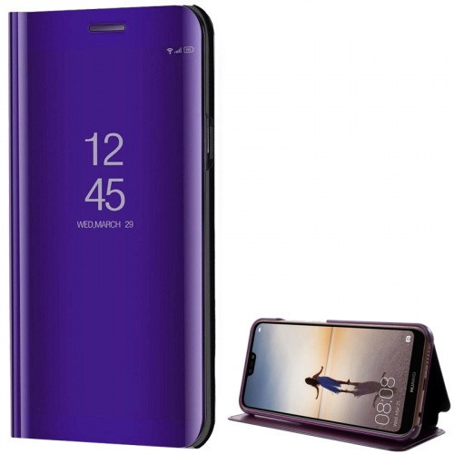 Huawei P20 Lite, bočné otváracie puzdro s indikátorom hovoru, Smart View Cover, fialové (náhradný trh)