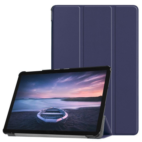 Samsung Galaxy Tab S4 10,5 SM-T830 / T835, puzdro s priehradkou, Trifold, tmavomodré