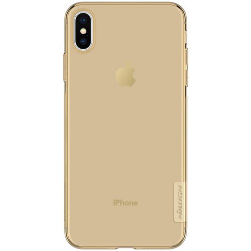 Apple iPhone XS Max, TPU silikónové puzdro, Nillkin Nature, ultratenké, zlatohnedé