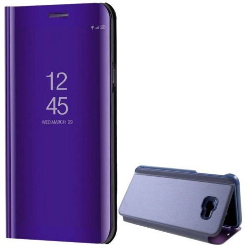 Samsung Galaxy J4 Plus (2018) SM-J415F, Puzdro s bočným otváraním a indikátorom hovoru, Smart View Cover, fialové (náhradný trh)