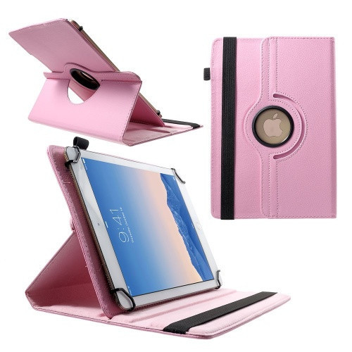 Univerzálne puzdro na TabletPC, puzdro na priečinky, 9-10", stojan, otočné (360°), ružové