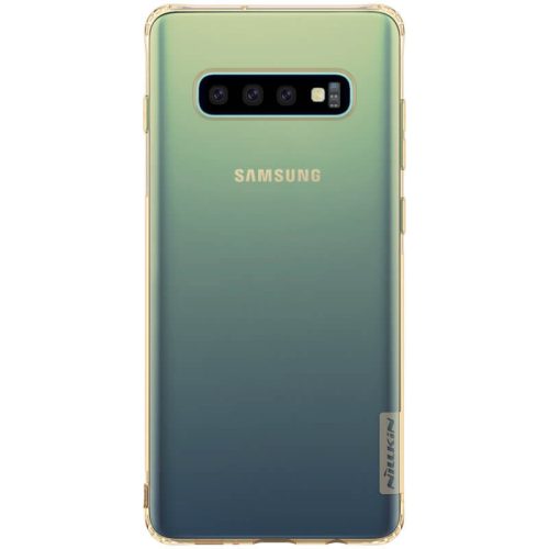 Samsung Galaxy S10 SM-G973, silikónové puzdro TPU, Nillkin Nature, ultratenké, zlatohnedé