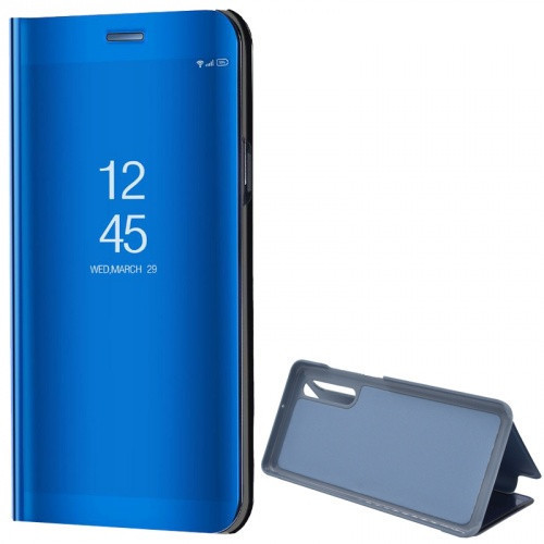 Huawei P30, bočné otváracie puzdro s indikátorom hovoru, Smart View Cover, modré (náhradný trh)