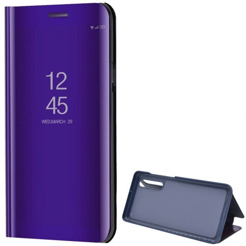 Huawei P30, bočné otváracie puzdro s indikátorom hovoru, Smart View Cover, fialové (náhradný trh)